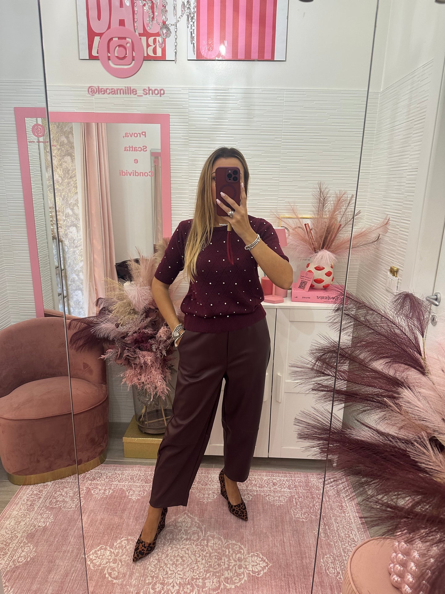 Pantalone boy ecopelle