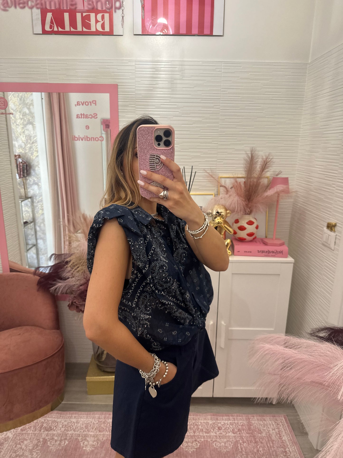 Camicia bandana blu