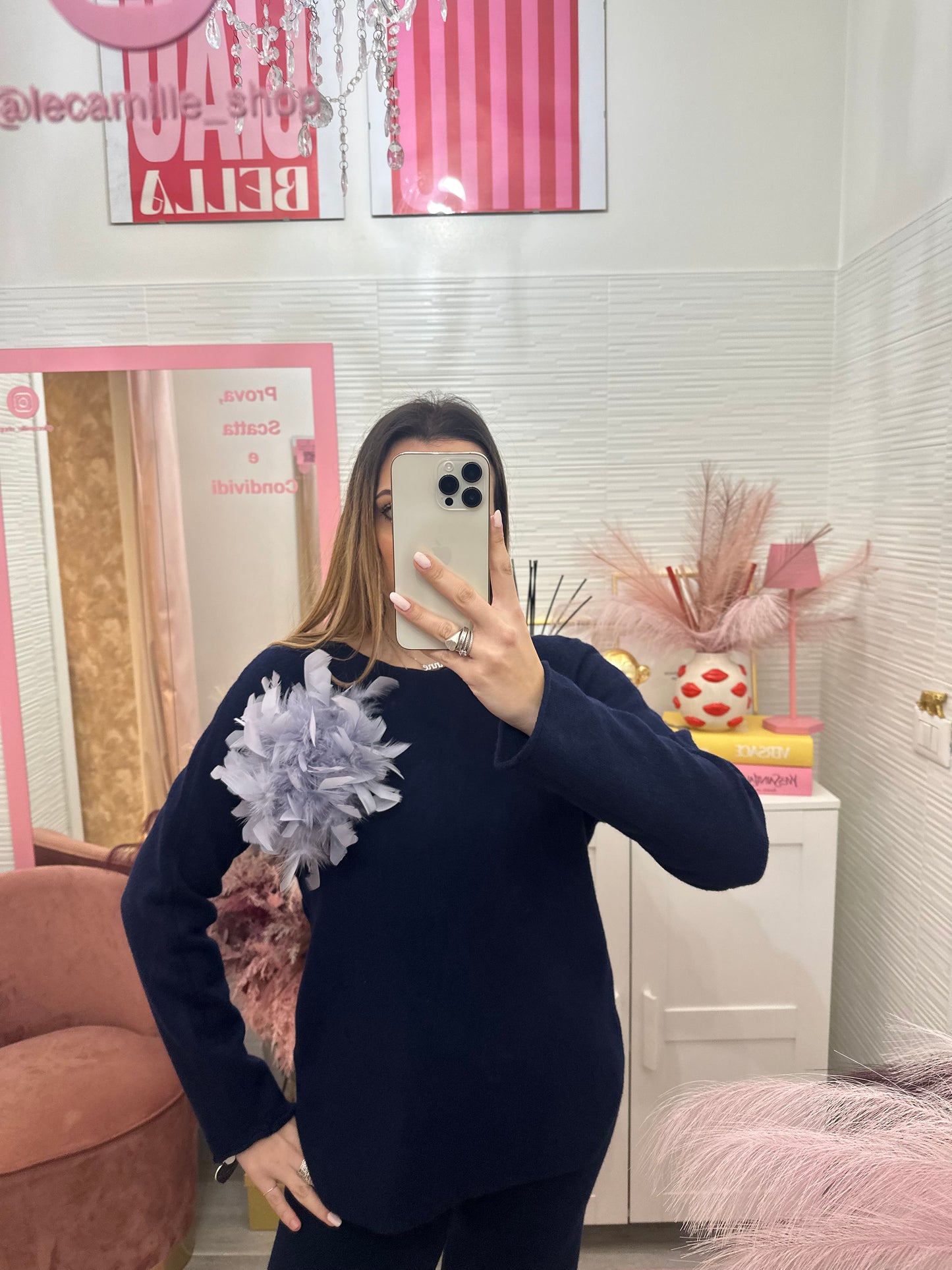 Completo in maglia Blu