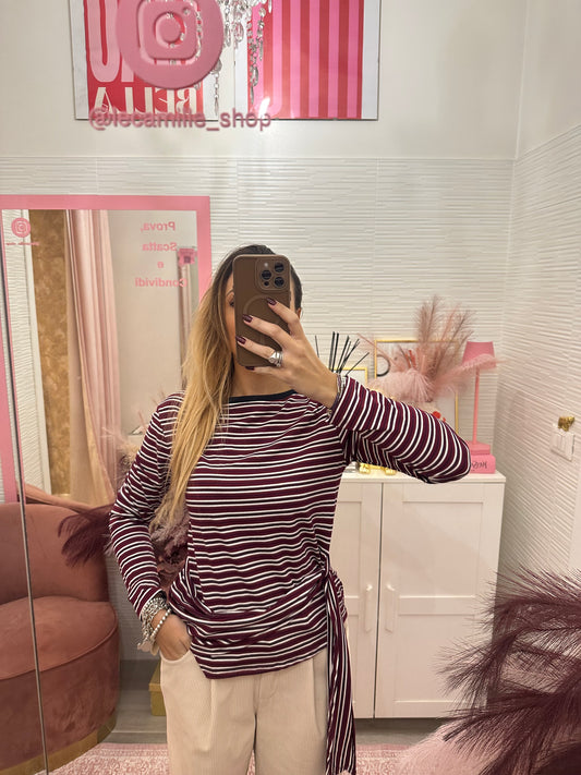 Maglia righe con fascia laterale