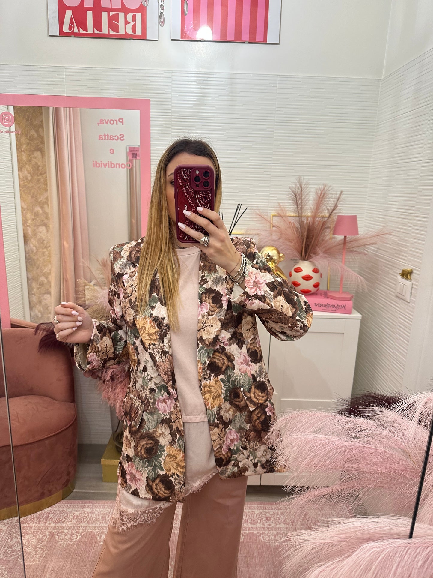 Blazer over rosa scuro