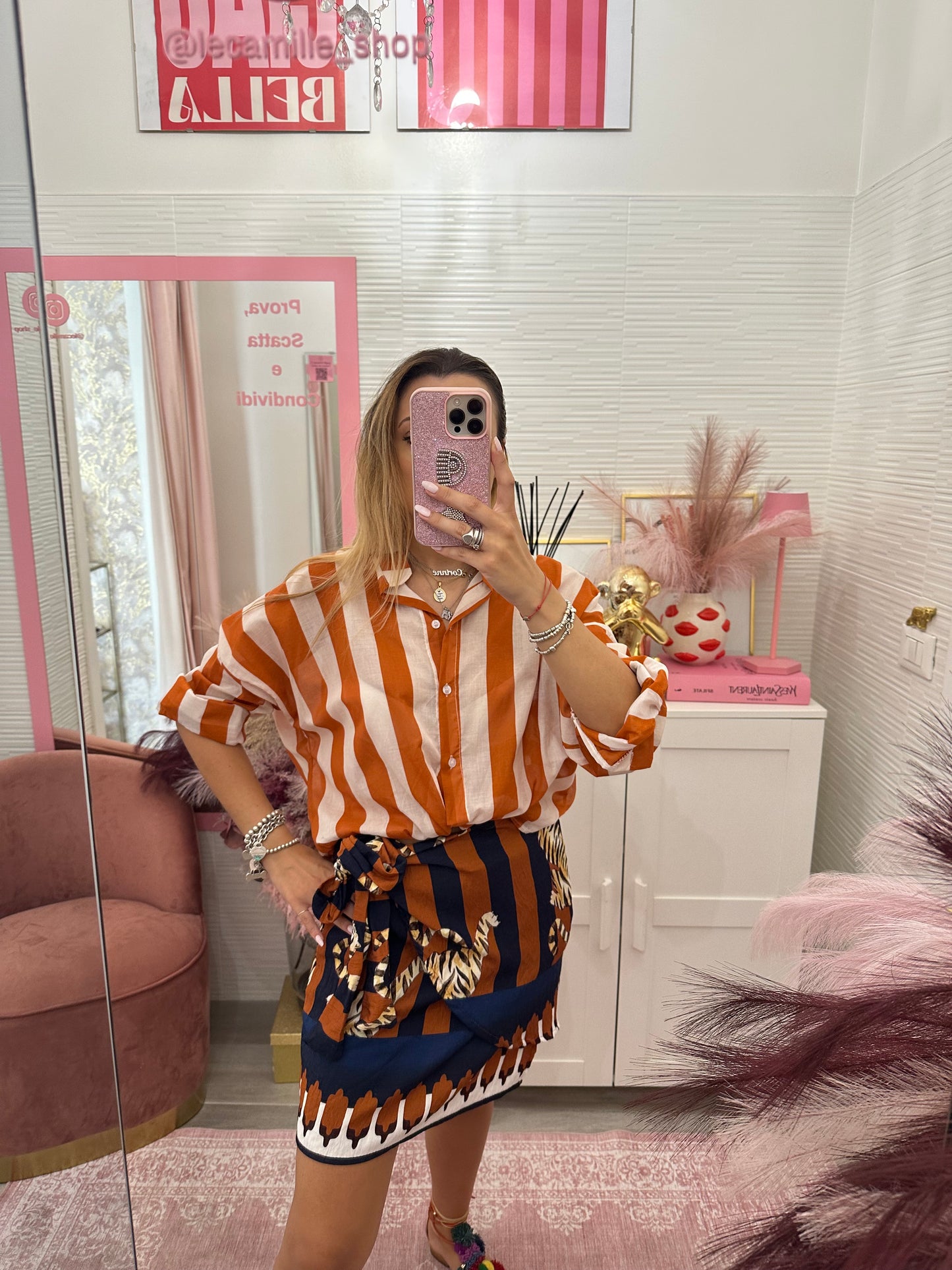 Gonna pareo tigre blu