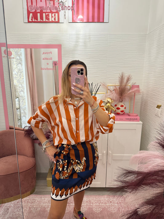 Gonna pareo tigre blu