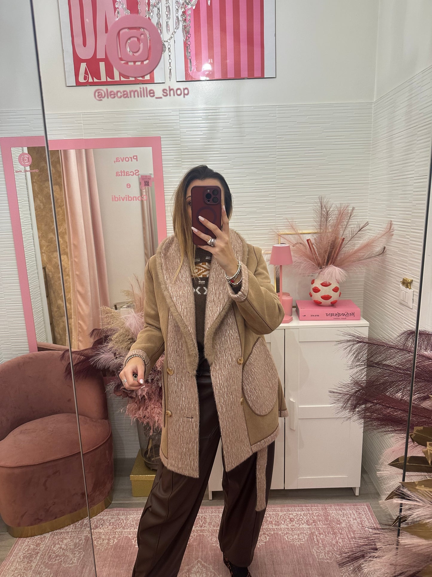 Cappottino double- face cammello