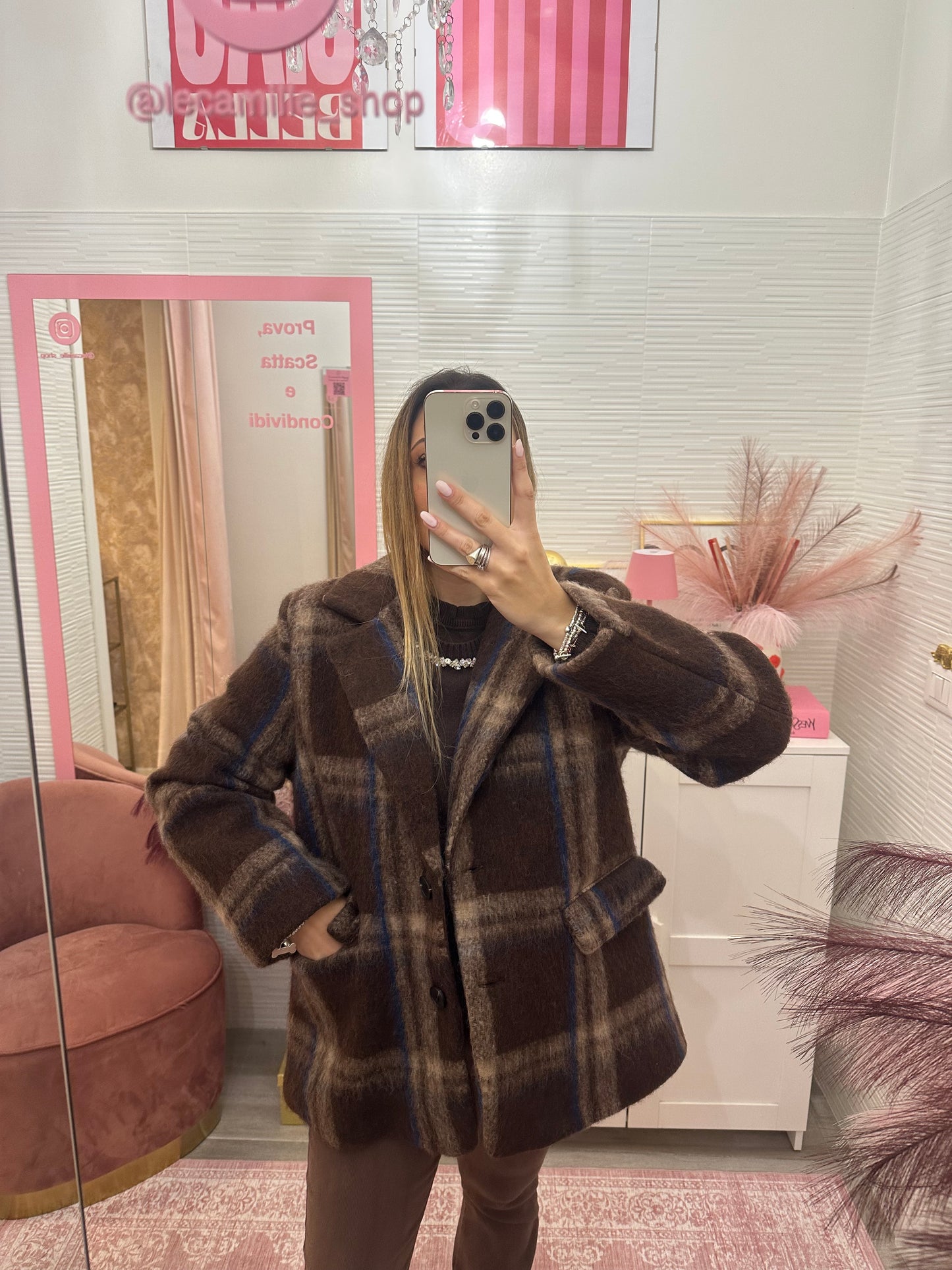 Giacca cappotto quadri