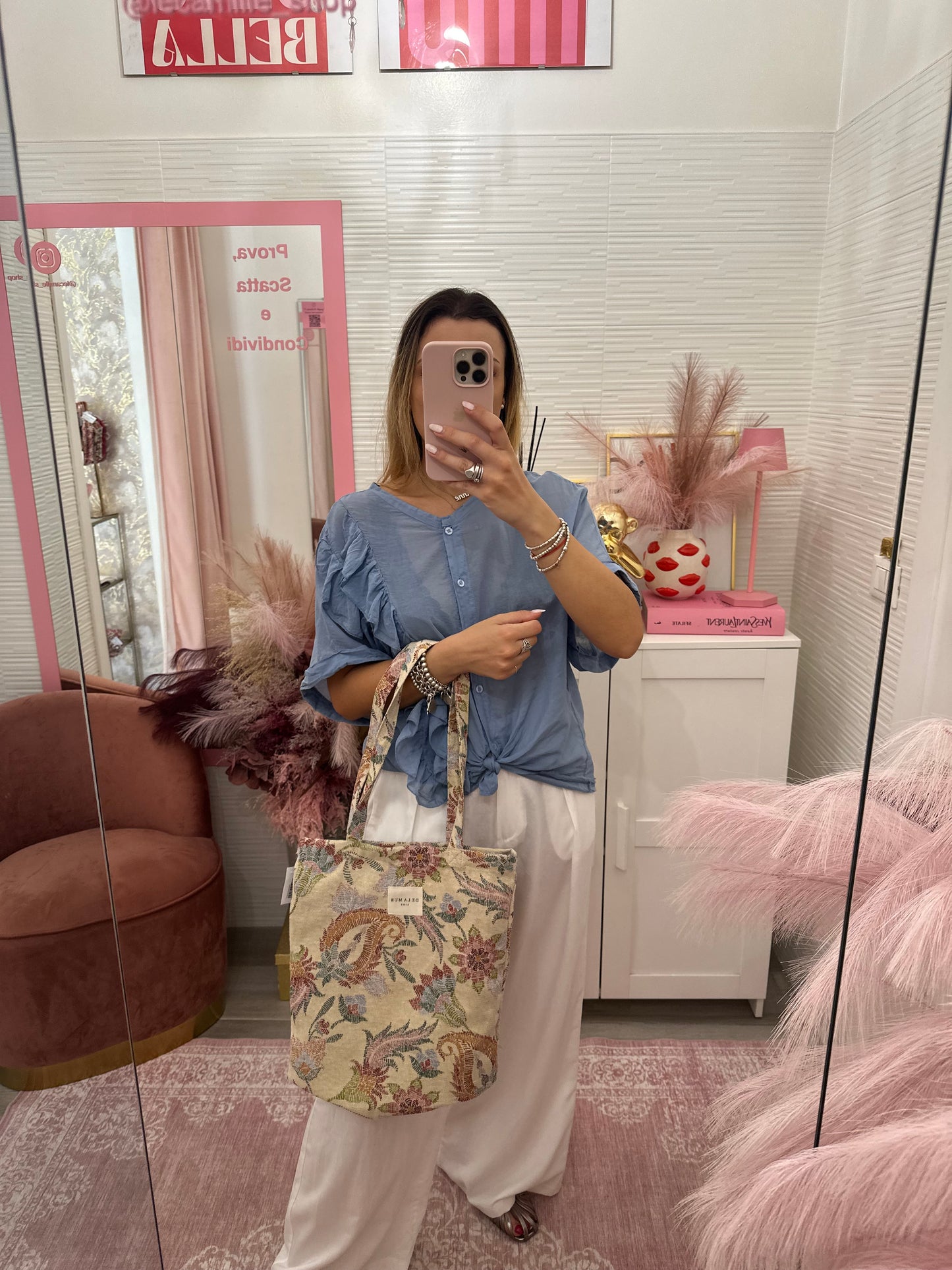 Camicia mussola con volant laterale