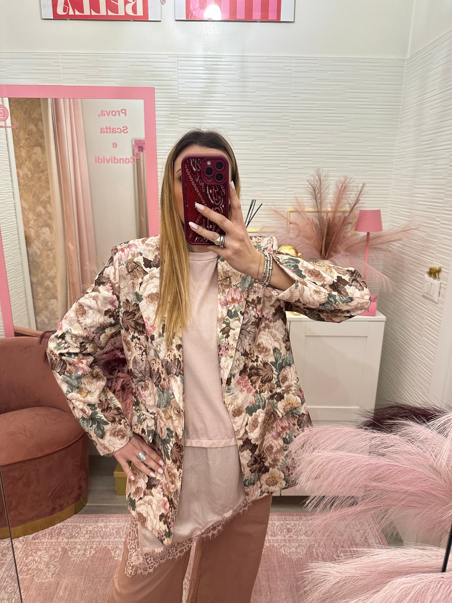 Blazer over rosa chiaro