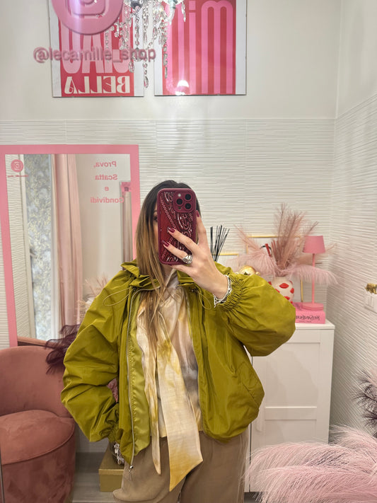 Giacchina antivento senape