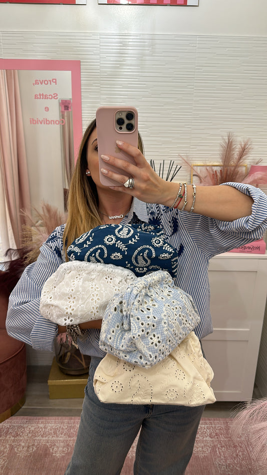Clutch sangallo con tracolla