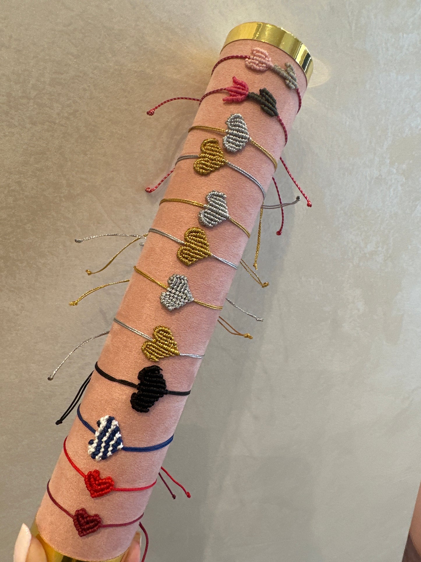 Bracciale cordino tessuto