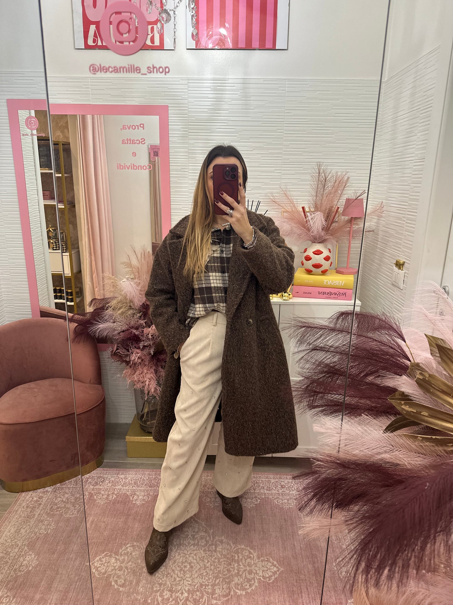 Pantalone velluto con applicazioni