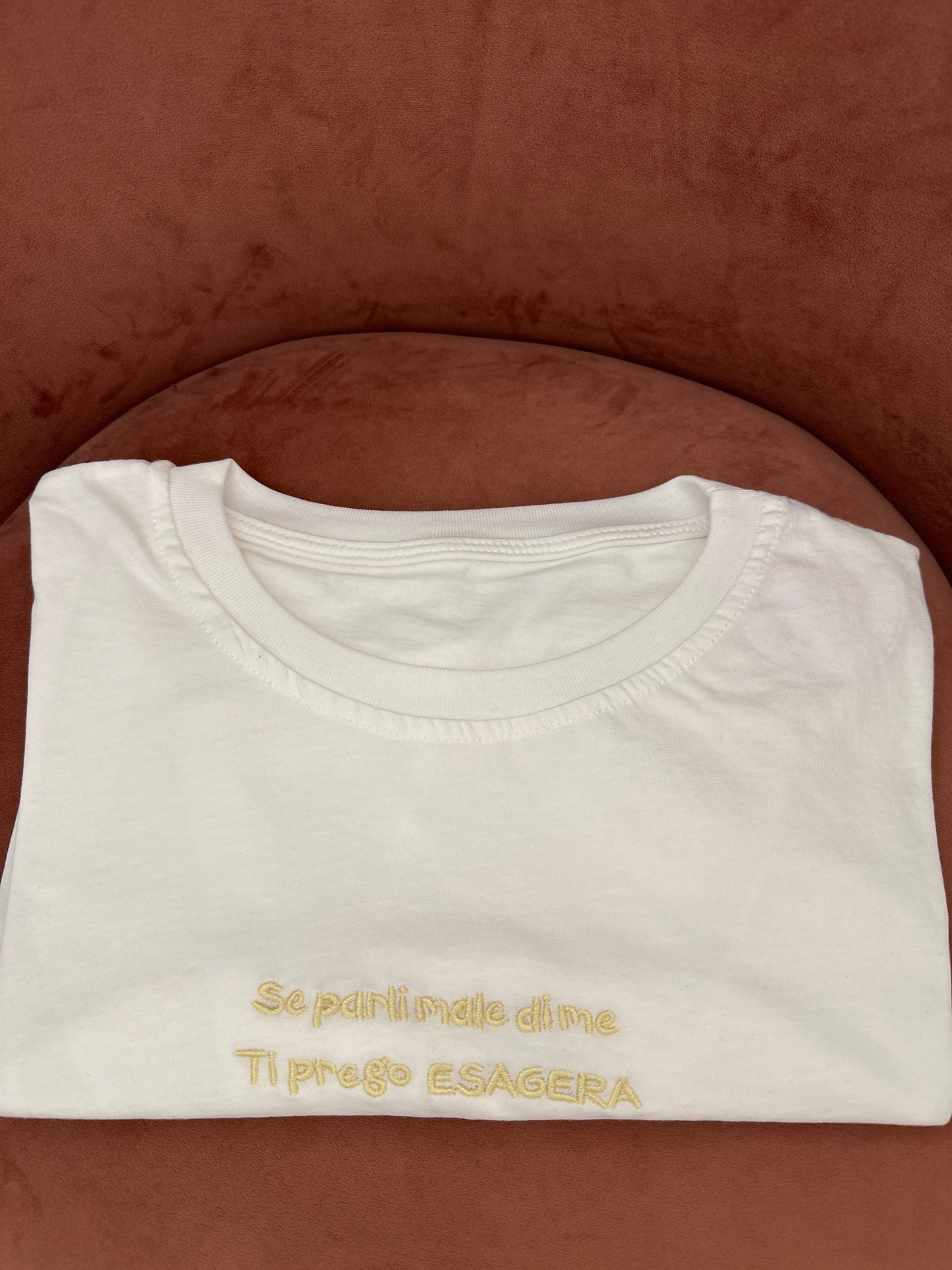 Tshirt scritta Ricamata