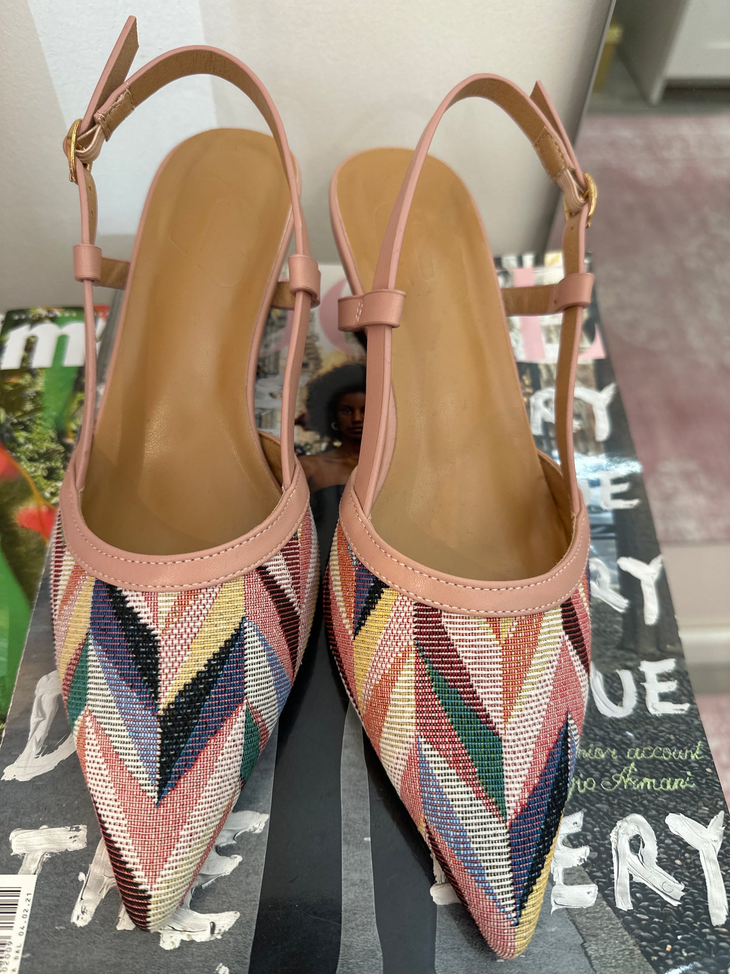 Decoltè zig zag tessuto