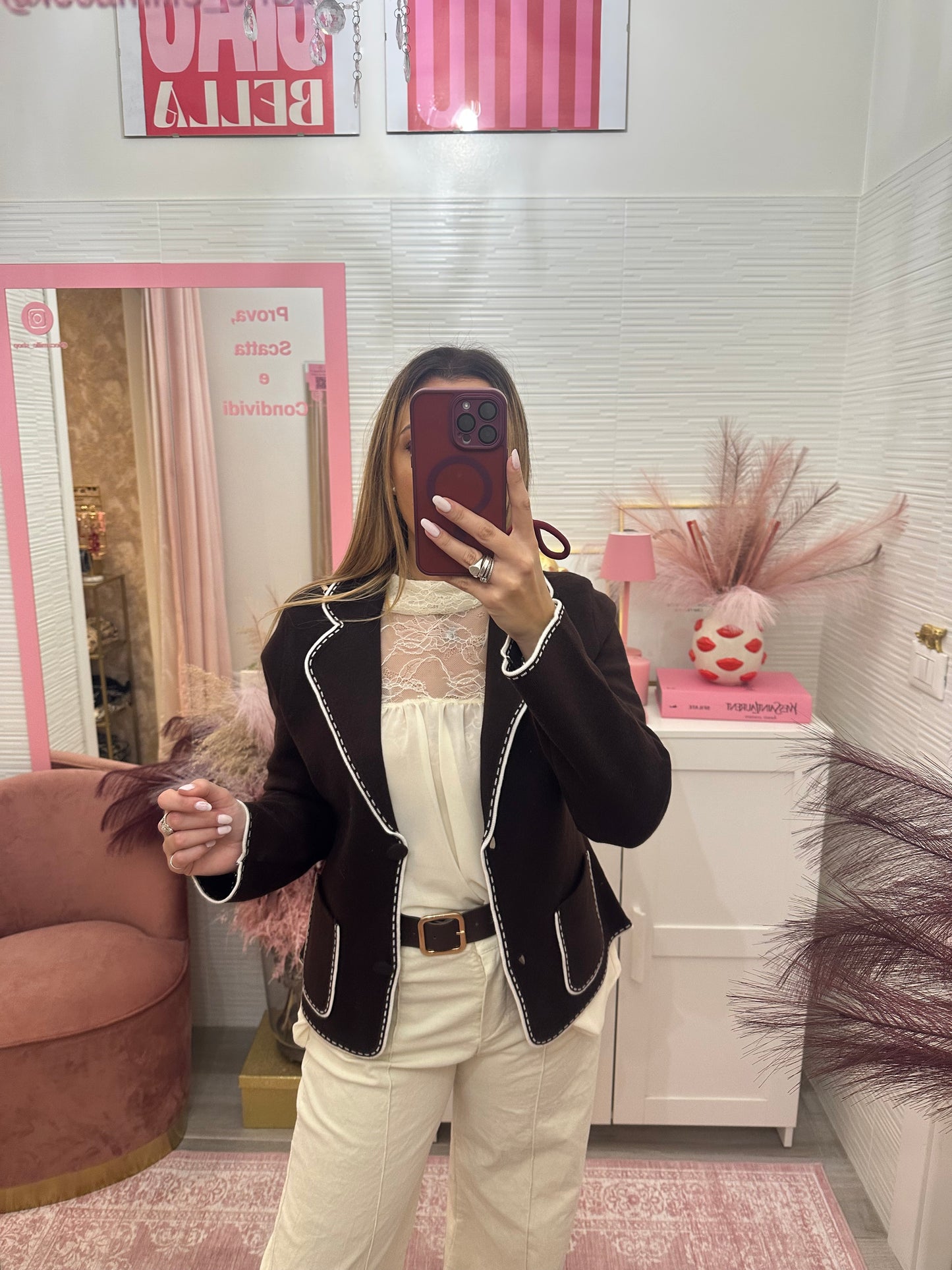 Giacchina con bordino contrasto