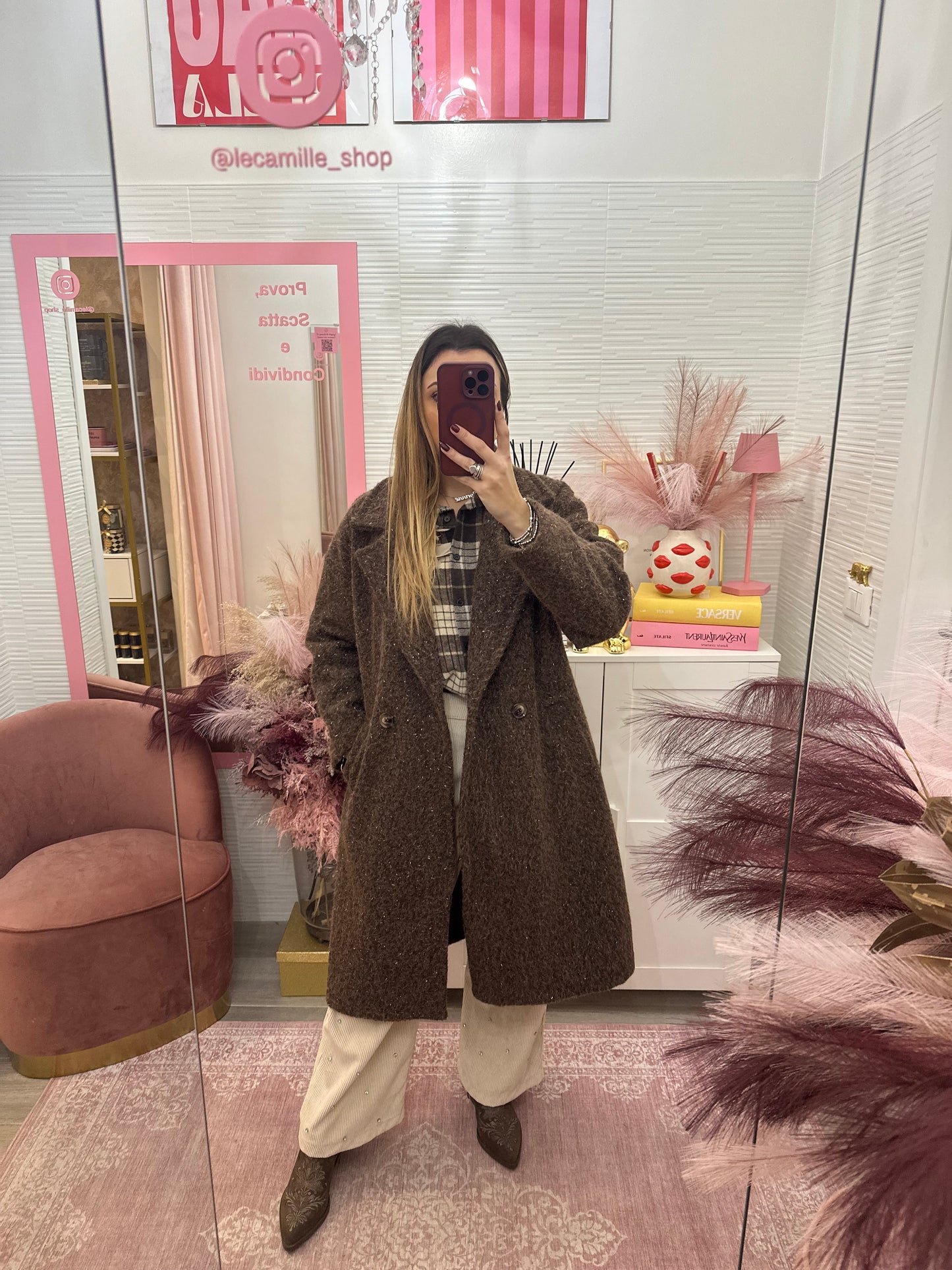 Cappotto over con lurex