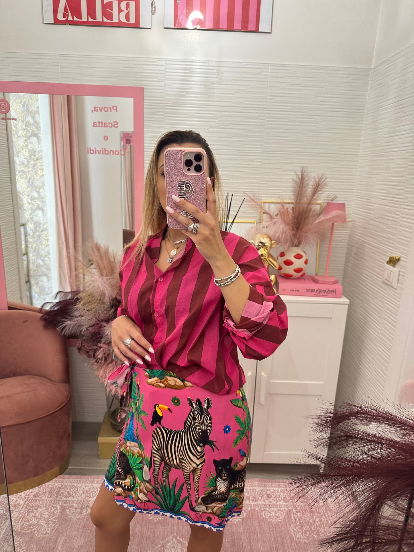 Mini gonna pareo zebra