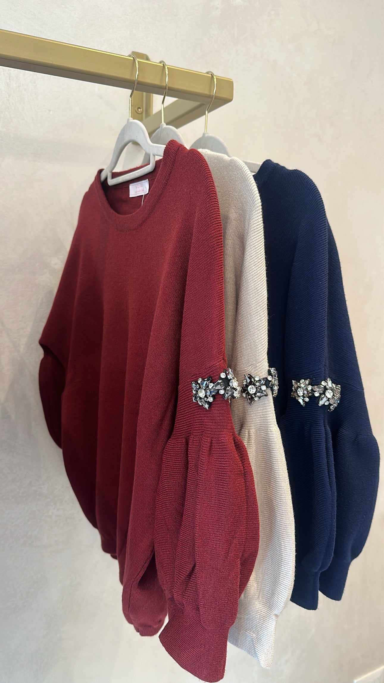 Maglioncino 3/4 strass