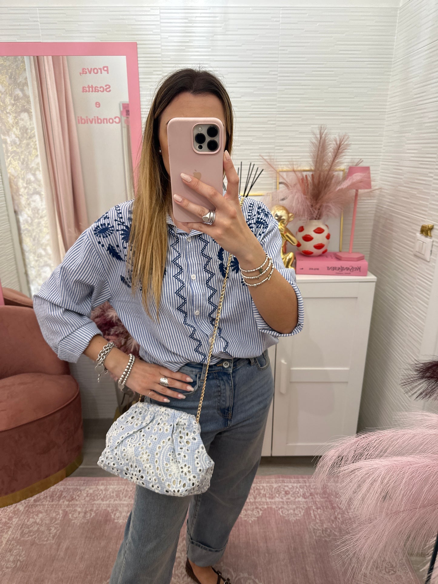 Clutch sangallo con tracolla