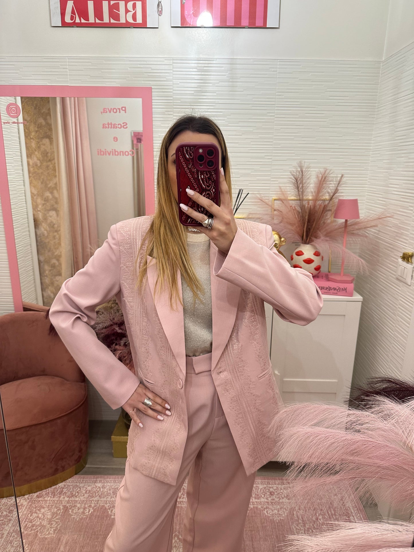 Blazer over con ricami