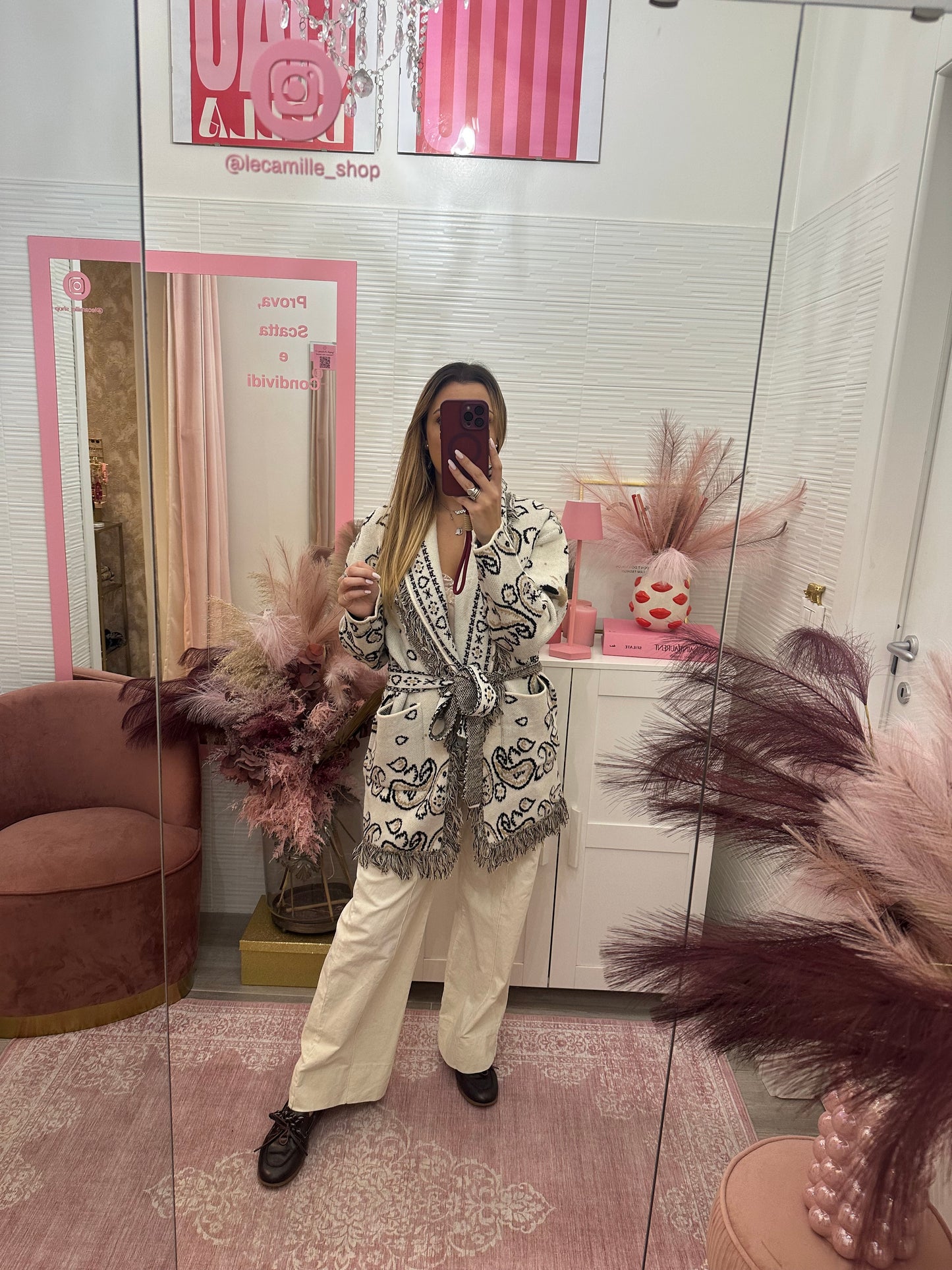 Cardigan bandana con cintura