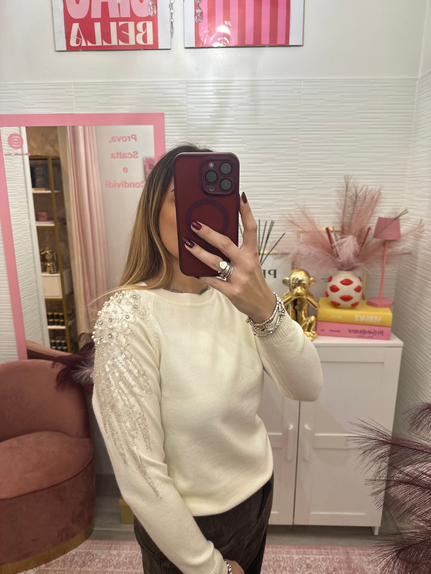 Maglioncino applicazioni spalla