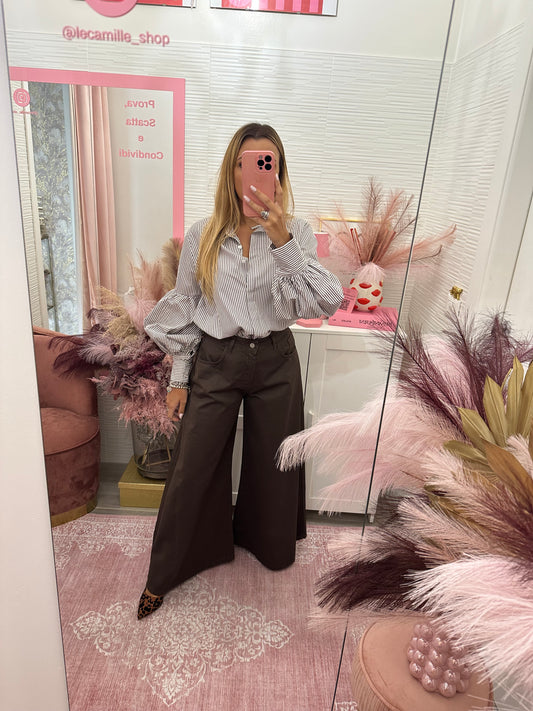 Pantalone gamba ampia