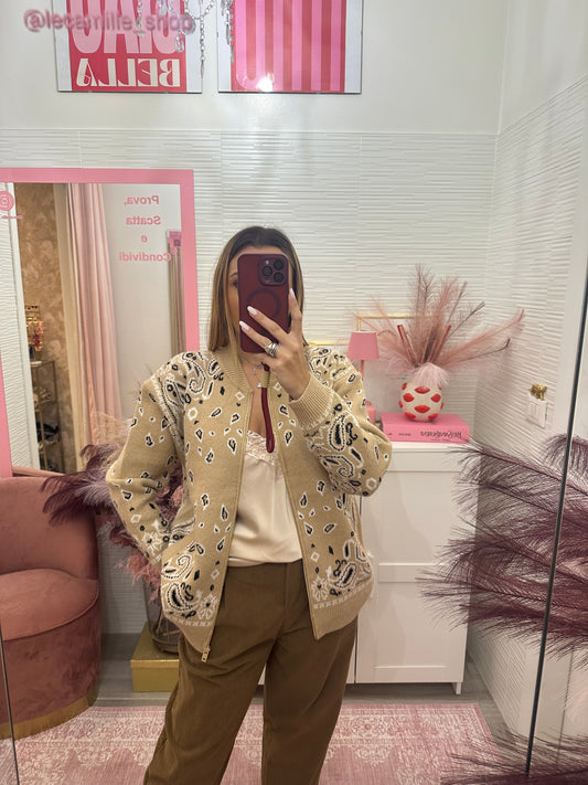 Bomber bandana con zip