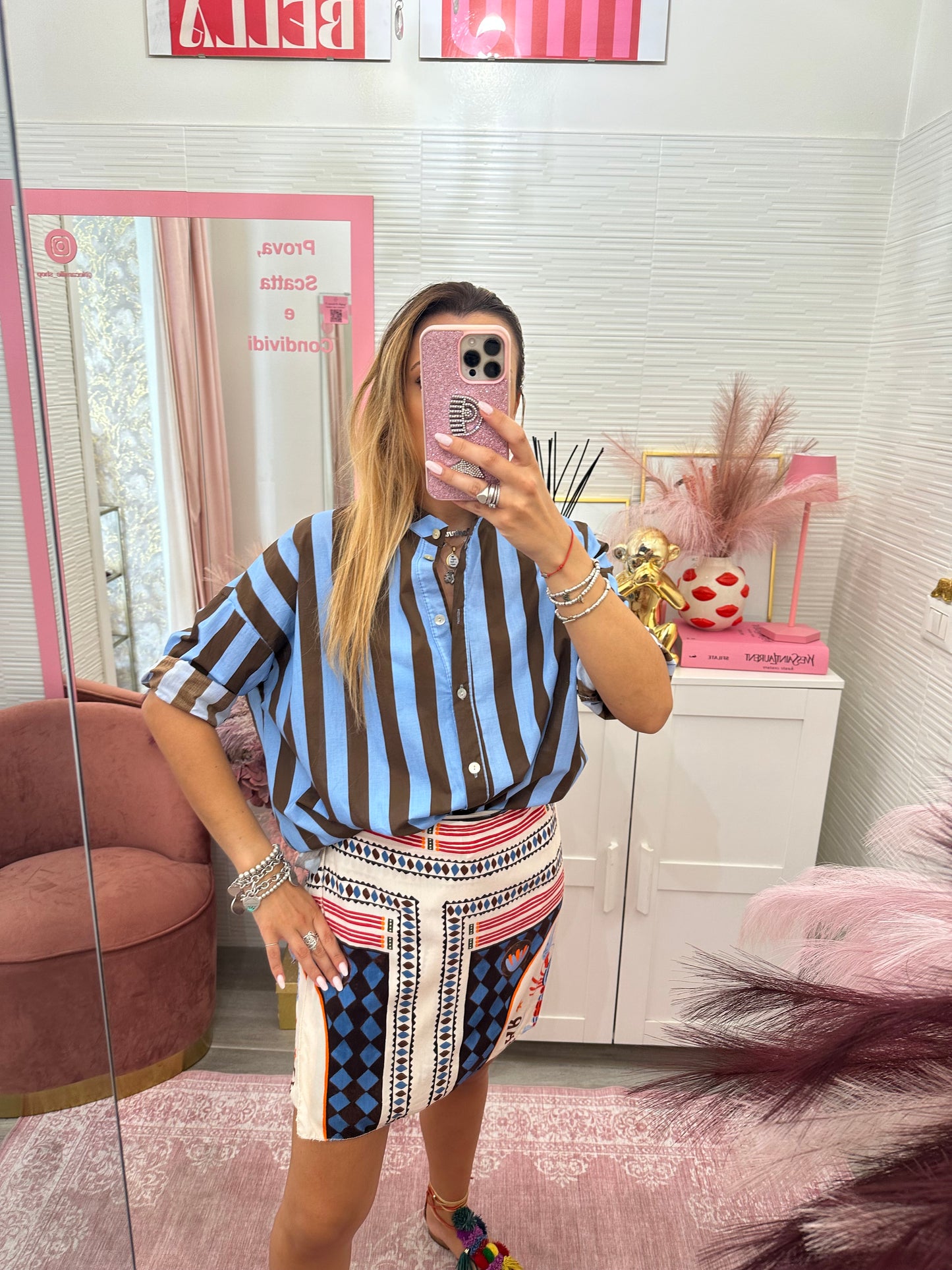 Mini gonna pareo aragosta
