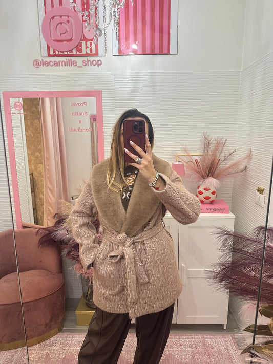 Cappottino double- face cammello