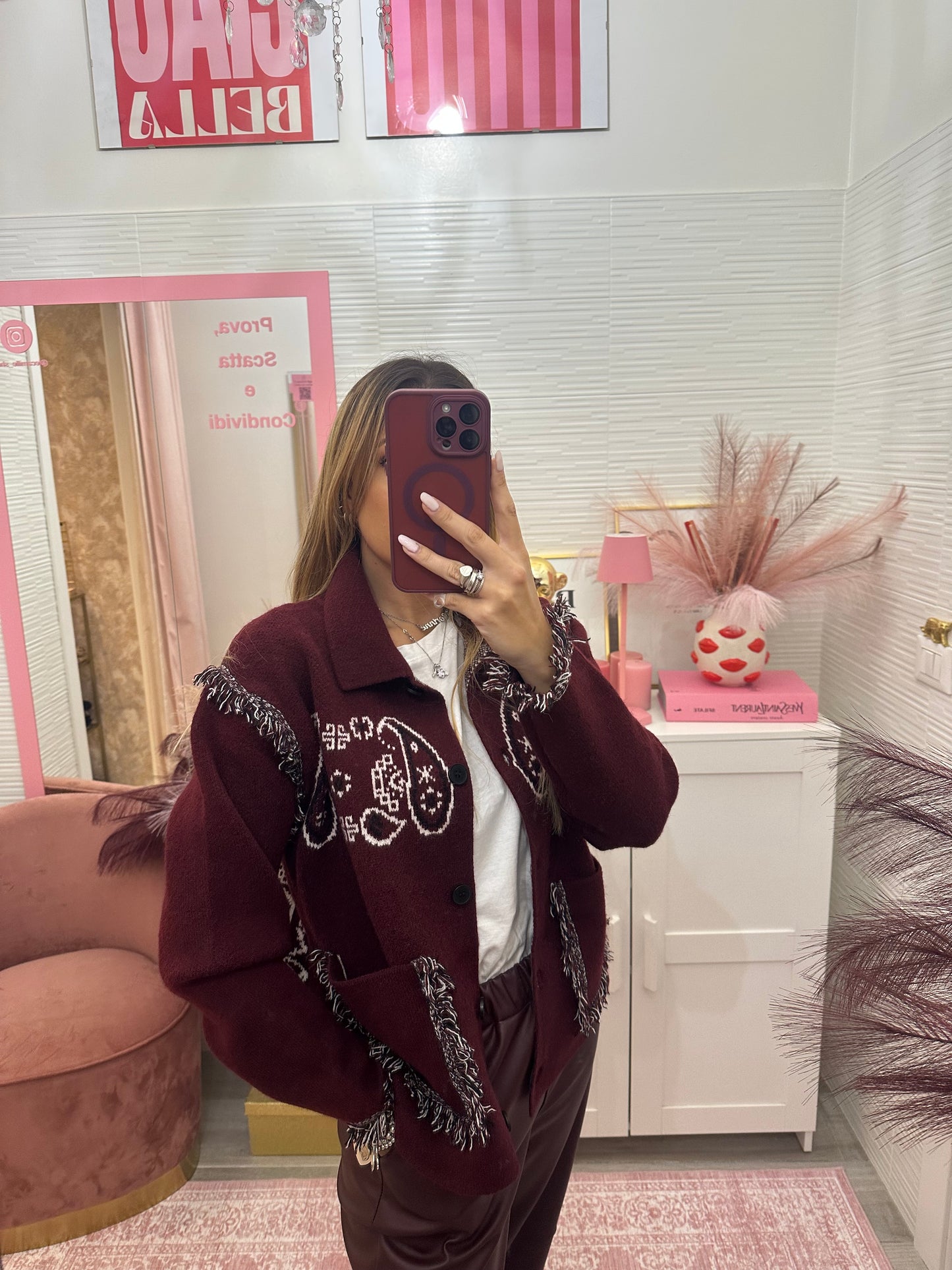 Giacchina bandana bordeaux