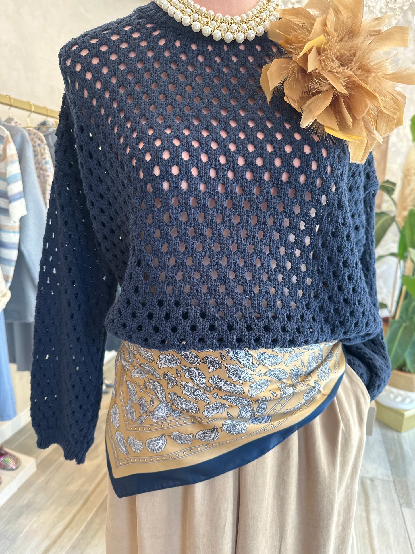 Foulard fantasia in saten