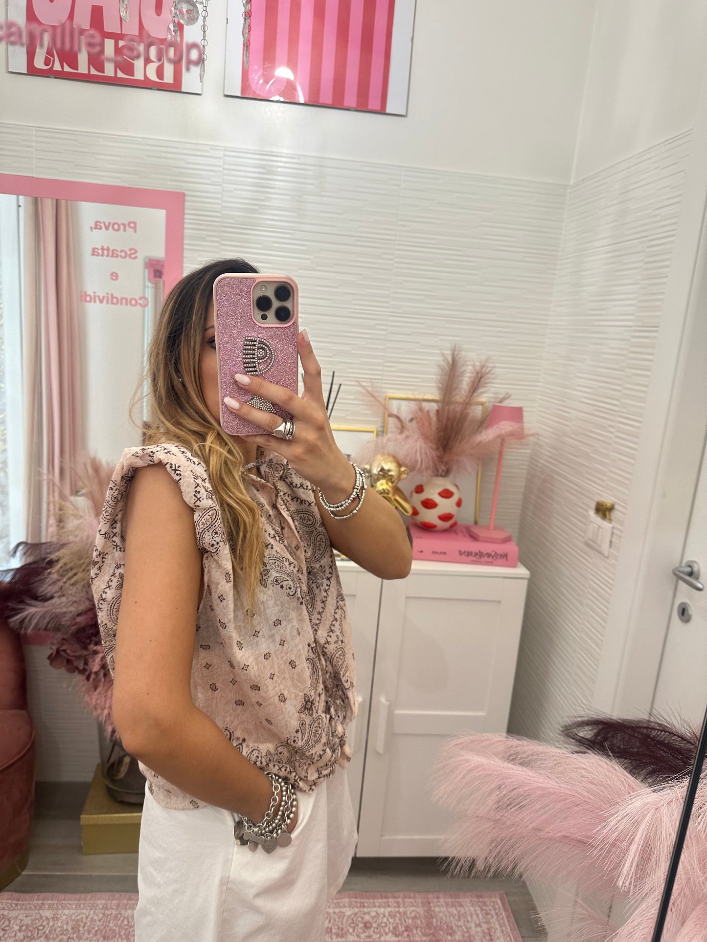 Camicia bandana beige