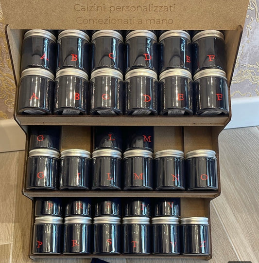 Calza uomo iniziale ricamata