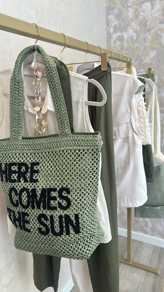 Shopper verde “here comes the sun “